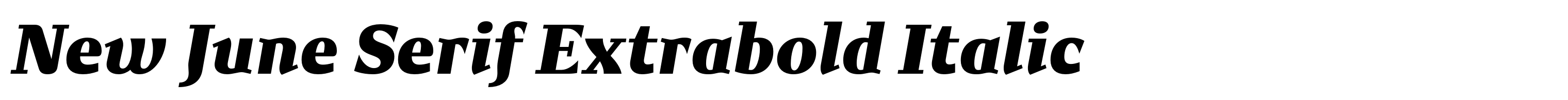 New June Serif Extrabold Italic